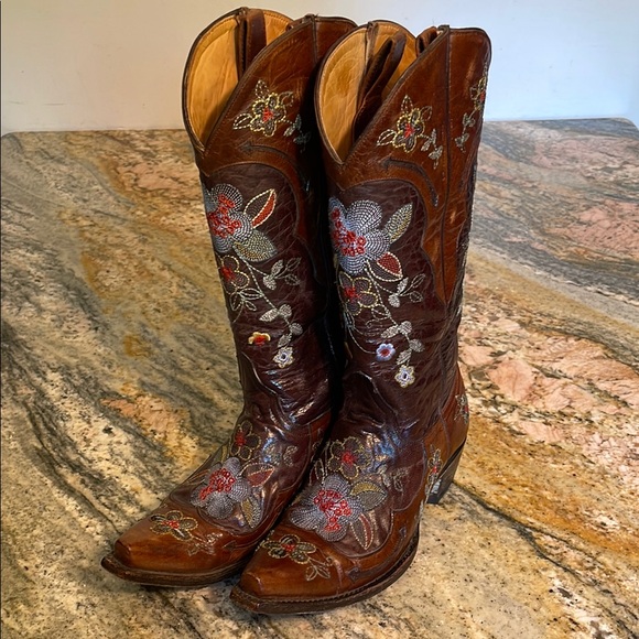 Old Gringo Bonnie Western Classic BootsChocolate/Brown with Embroidery Size 7
